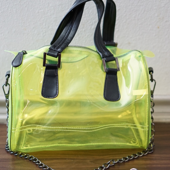 green clear bag